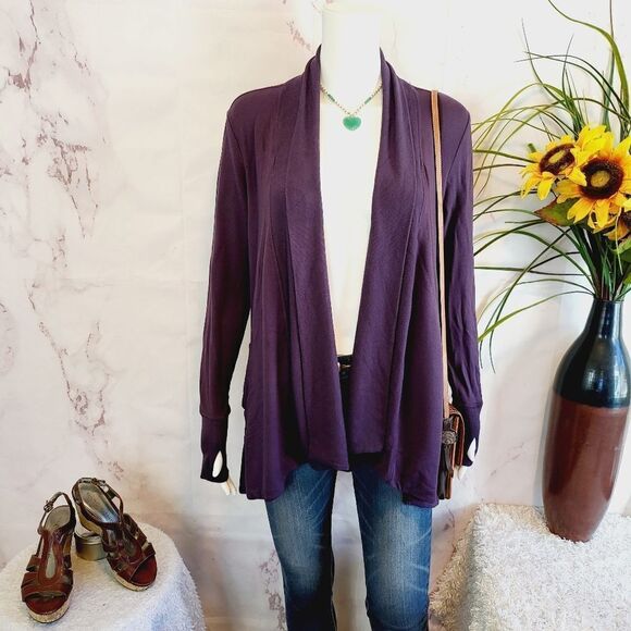Athleta super soft and comfy purple cardigan - Picture 2 of 7